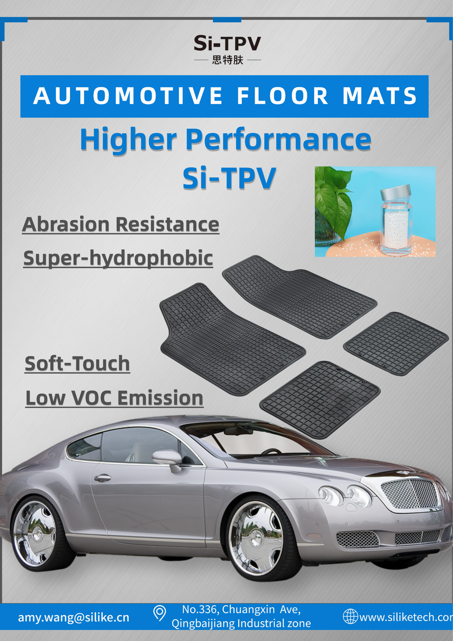 Abrasion-Resistant Foot mat Material,Abrasion-Resistant Elastomer,Abrasion-Resistant Material for antu-motive foot mat,Skin Safety Comfortable Waterproof Material, Durable Elastomer For Injection Molding