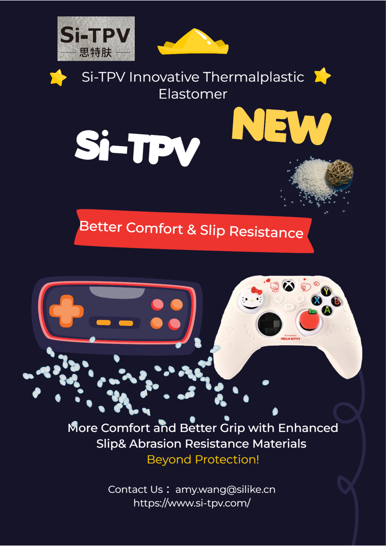 Grip Enhancing Soft Tpu, Wear Resistant Comfortable Griping Materials,Soft As Skin Material, Soft-Touch Elastomer,Durable Soft Touch For Gamepad, Anti-Wear Tpu Additive, Flexible Elastomer For Soft-Touch Applications, Slip