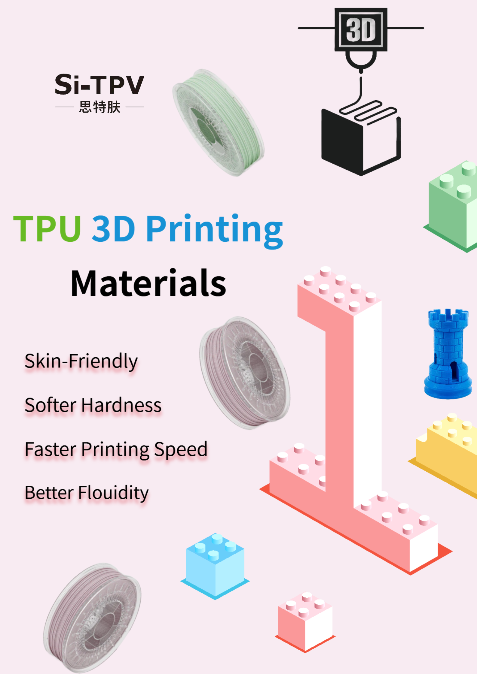 TPU monofilament 3D printing materials, Matte Effect For Tpu 3D printing, Matte Tpu Monofilament Modifier, Long-Term Silky Skin-Friendly Comfort Soft Touch Materials, Silky And Skin-Friendly Touch Material, Surface